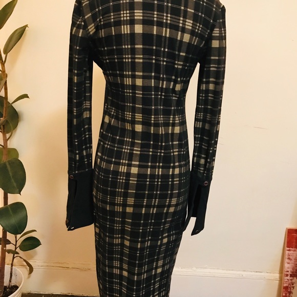 Hunza Limited Plaid Buttoned Down Black Gray Dress - Picture 5 of 8